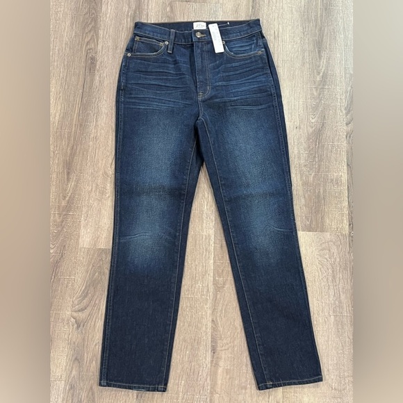NWT Size 27 J. Crew 10” Vintage Straight Dark Wash Boiler Blue Jeans Denim - Picture 2 of 9